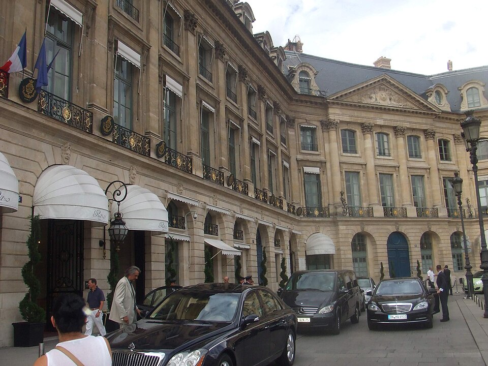 The Ritz on the Place Vendôme, Paris